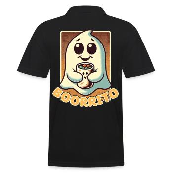 Ghost Boorrito Fun For Burrito Lovers - Men's Polo Shirt - black - Back - Kai (181cm)
