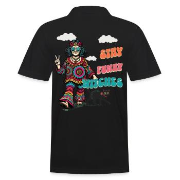 Halloween Kostüm Hexenliebhaber Design - Männer Poloshirt - Schwarz - Hinten - Kai (181cm)