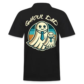 Ghoul Dad Funny Ghost Gang - Men's Polo Shirt - black - Back - Kai (181cm)