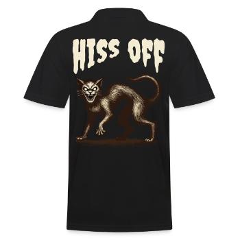 sifflement de chat effrayant illustration - Polo Homme - noir - Dos - Kai (181cm)