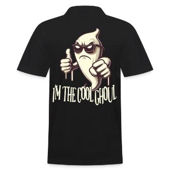 I'm The Cool Ghost Halloween Fun - Men's Polo Shirt - black - Back - Kai (181cm)