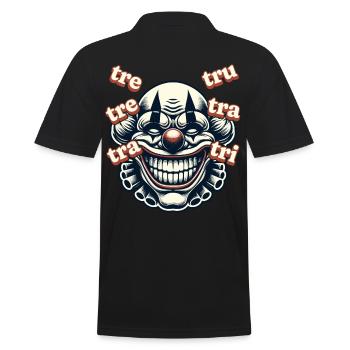 Creepy Clown With tre-tre-tra-tru Internet Meme - Men's Polo Shirt - black - Back - Kai (181cm)