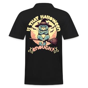 Le chapeau de sorcière de chat d’Halloween est-il suffisant - Polo Homme - noir - Dos - Kai (181cm)