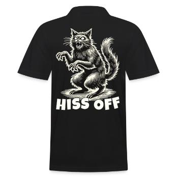 Déclaration effrayante de chat sifflant - Polo Homme - noir - Dos - Kai (181cm)