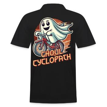 Ghoul Cyclopath Ghost Cycling - Men's Polo Shirt - black - Back - Kai (181cm)