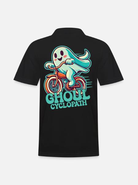 Fun Ghost Bike Adventure - Men's Polo Shirt - black
