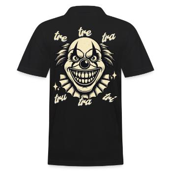 Gruseliger Clown tre-tre-tra-tru-tra Internet Meme - Männer Poloshirt - Schwarz - Hinten - Kai (181cm)