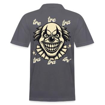 Clown effrayant tre-tre-tra-tru-tra Internet Meme - Polo Homme - charbon - Dos - Nico (186cm)