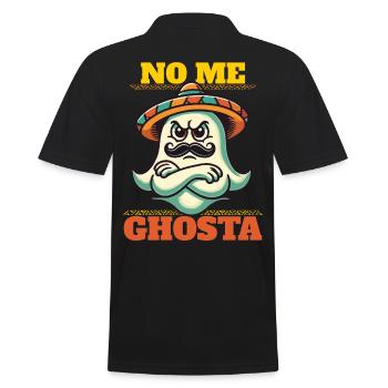 unMexican Ghost Funny Pun - Men's Polo Shirt - black - Back - Kai (181cm)