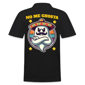 Mexican Ghost Funny Pun - Men's Polo Shirt - black - Back - Kai (181cm)