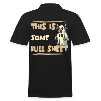 Cow Costume Humor Disguise Halloween - Men's Polo Shirt - black - Back - Kai (181cm)