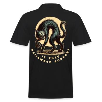 Is Halloween enough cat - Men's Polo Shirt - black - Back - Kai (181cm)