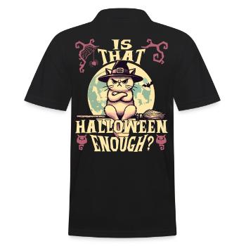 Le chapeau de sorcière de chat d’Halloween est-il suffisant - Polo Homme - noir - Dos - Kai (181cm)