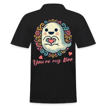 luxureTu es mon boo fantôme amour - Polo Homme - noir - Dos - Kai (181cm)