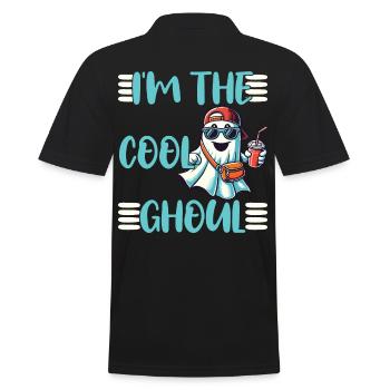 I'm the cool ghost - Men's Polo Shirt - black - Back - Kai (181cm)