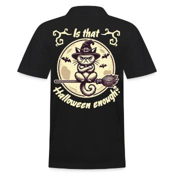 Le design du chat sorcière d’Halloween est-il suffisant - Polo Homme - noir - Dos - Kai (181cm)