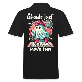 Ghule Wollen Spaß Haben Partygeist - Männer Poloshirt - Schwarz - Hinten - Kai (181cm)