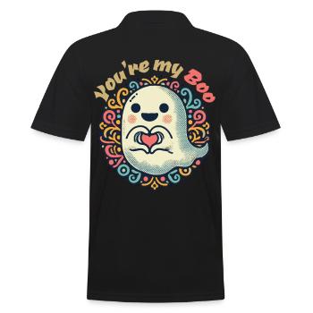 Tu es mon boo Mignon Ghost Design - Polo Homme - noir - Dos - Kai (181cm)