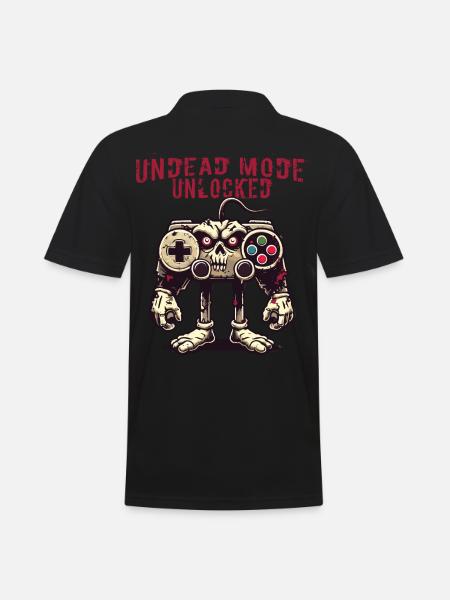 Zombie Gaming Controller: Undead Mode - Men's Polo Shirt - black