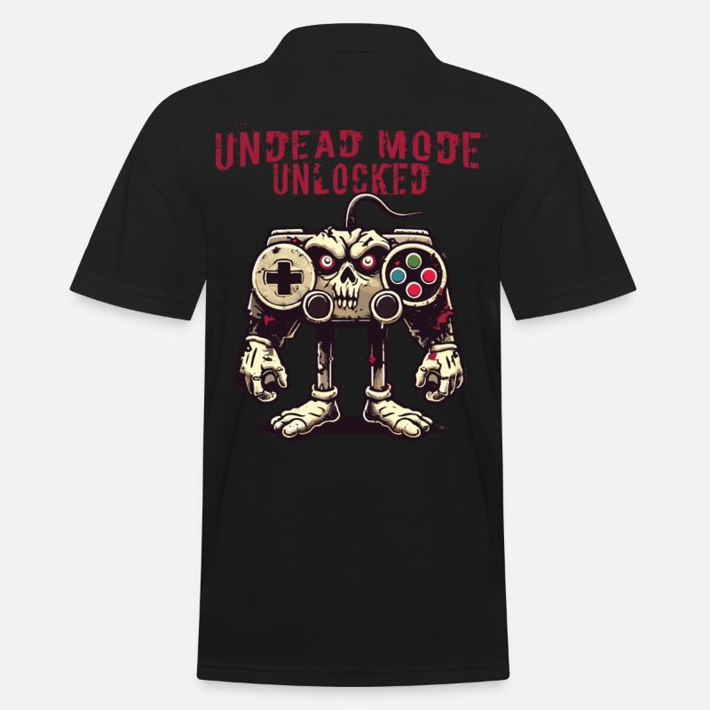 Zombie Gaming Controller: Untoter Modus - Männer Poloshirt - Schwarz