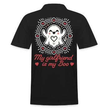 Ma copine est mon âme boo amour - Polo Homme - noir - Dos - Kai (181cm)