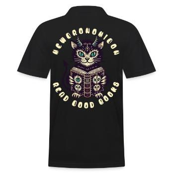 Necronomicon Lies Ein Gutes Buch - Männer Poloshirt - Schwarz - Hinten - Kai (181cm)