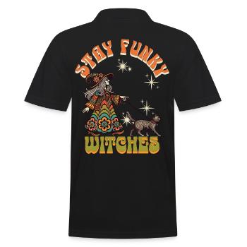 Halloween Kostüm Hexen Liebhaber Design - Männer Poloshirt - Schwarz - Hinten - Kai (181cm)