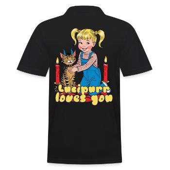 Lucipurr Loves You Bougies Chat - Polo Homme - noir - Dos - Kai (181cm)