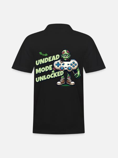 Zombie Gaming Controller: Undead Mode - Men's Polo Shirt - black