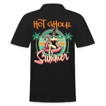 Heiße Ghoul Sommer Vibes - Männer Poloshirt - Schwarz - Hinten - Kai (181cm)