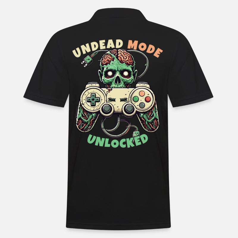 Zombie Gaming Controller: Untoter Modus - Männer Poloshirt - Schwarz
