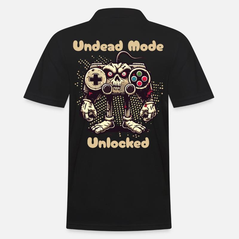 Zombie Gaming Controller Mode Unleashed - Men's Polo Shirt - black