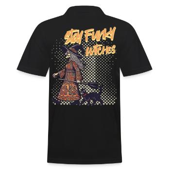 Drôle de sorcière disant chat amant sorcière - Polo Homme - noir - Dos - Kai (181cm)
