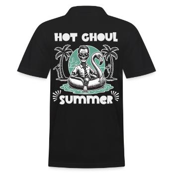 Heißer Ghoul Sommer Strandspaß - Männer Poloshirt - Schwarz - Hinten - Kai (181cm)