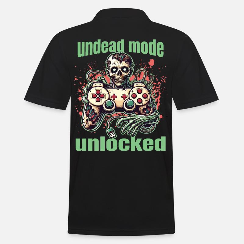 Zombie Gaming Controller: Untoter Modus - Männer Poloshirt - Schwarz