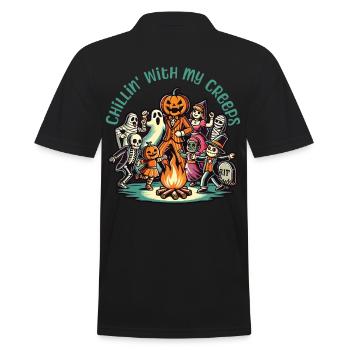 Halloween fun with my creeps - Men's Polo Shirt - black - Back - Kai (181cm)
