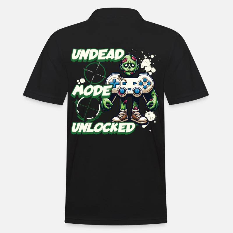 Zombie Gaming Controller: Undead Mode - Men's Polo Shirt - black