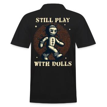 Toujours jouer avec des poupées Poupée vaudou Halloween - Polo Homme - noir - Dos - Kai (181cm)