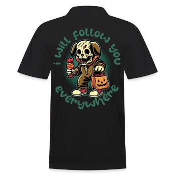 Effrayant Halloween squelette chien harceleur - Polo Homme - noir - Dos - Kai (181cm)