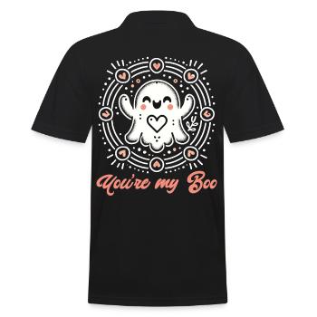 Tu es mon boo Mignon Ghost Design - Polo Homme - noir - Dos - Kai (181cm)