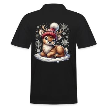 rMignon renne Noël Neige Vintage Sti - Polo Homme - noir - Dos - Kai (181cm)