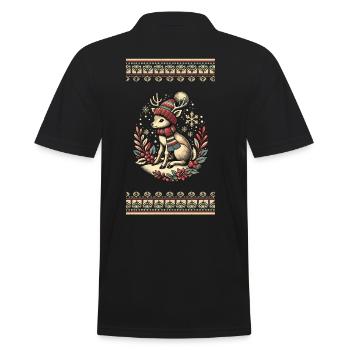 Un design vintage envoûtant pour Noël - Polo Homme - noir - Dos - Kai (181cm)