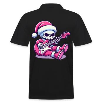 Noël Skeleton Rocks Guitare Noël - Polo Homme - noir - Dos - Kai (181cm)