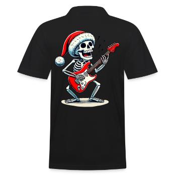 Squelette de Noël avec guitare électrique rocks - Polo Homme - noir - Dos - Kai (181cm)