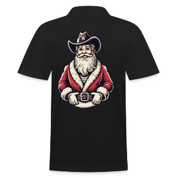 Cowboy Père Noël Flair western - Polo Homme - noir - Dos - Kai (181cm)