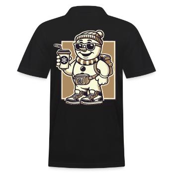 Funny Snobs Christmas Sarcasm - Men's Polo Shirt - black - Back - Kai (181cm)