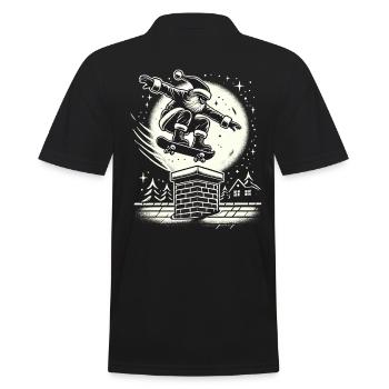 Weihnachten Skater Santa Streetwear Style - Männer Poloshirt - Schwarz - Hinten - Kai (181cm)