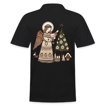 Ange de Noël au charme scandinave - Polo Homme - noir - Dos - Kai (181cm)