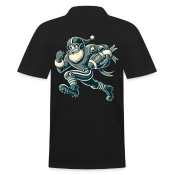 Père Noël jouant au football - Polo Homme - noir - Dos - Kai (181cm)