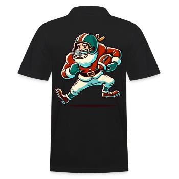 Père Noël jouant au football Joy - Polo Homme - noir - Dos - Kai (181cm)